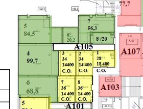 01 этаж - 692 м<sup>2</sup>